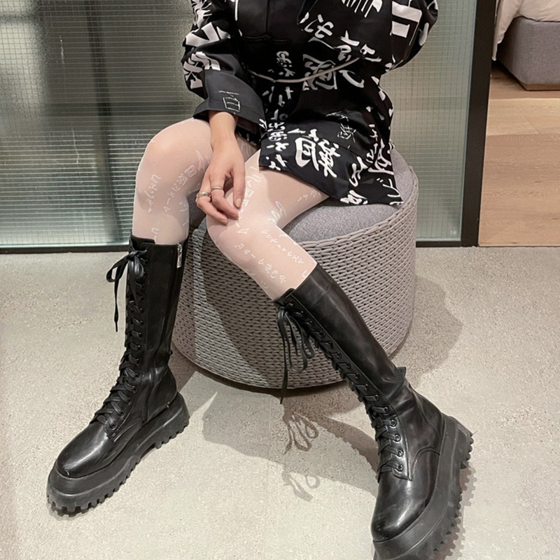 Quần Tất Đen Mỏng In Chữ Thời Trang Gợi Cảm