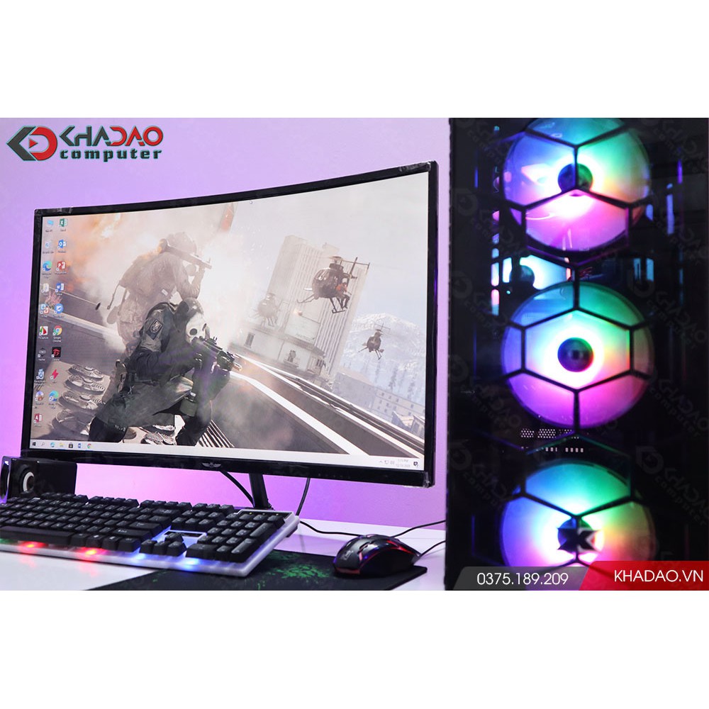 [Mã ELMS05 giảm 5% đơn 300K] Full Bộ PC Gaming Warzone - Core i9 9900/ Z390/ 8GB/ GTX 1060/ 27inch cong | WebRaoVat - webraovat.net.vn