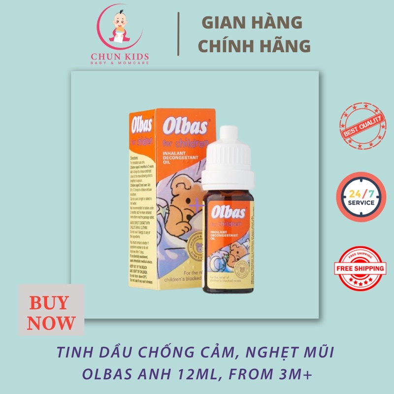 [CHÍNH HÃNG] Tinh dầu chống cảm, nghẹt mũi Olbas nội địa Anh 12ml