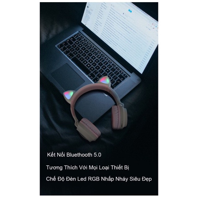 [HOT] Tai nghe mèo bluetooth chụp tai cao cấp | Headphone tai mèo dễ thương, có mic, chống ồn, âm bass trầm ấm - BH 12T | BigBuy360 - bigbuy360.vn