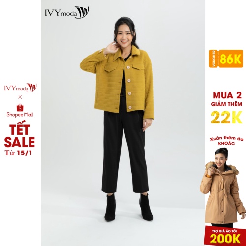 Quần dài cạp nơ nữ IVY moda MS 22M6139