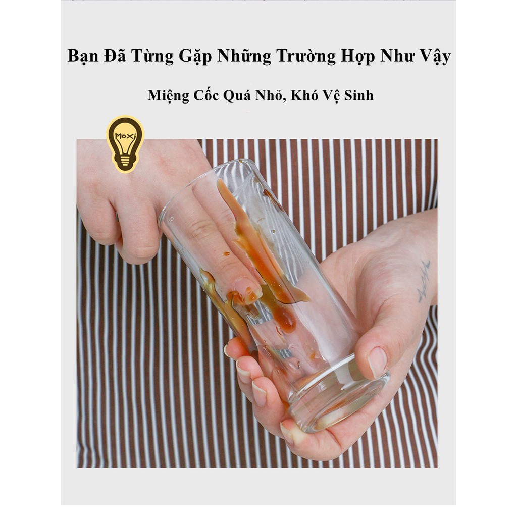 [HOT]Cọ rửa cốc, bình sữa mút tiện dụng xoay chuyển 360 độ MOXI.