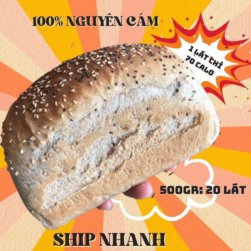 Bánh Mì Đen Nguyên Cám 100% EATCLEAN 20 lát - 500Gram