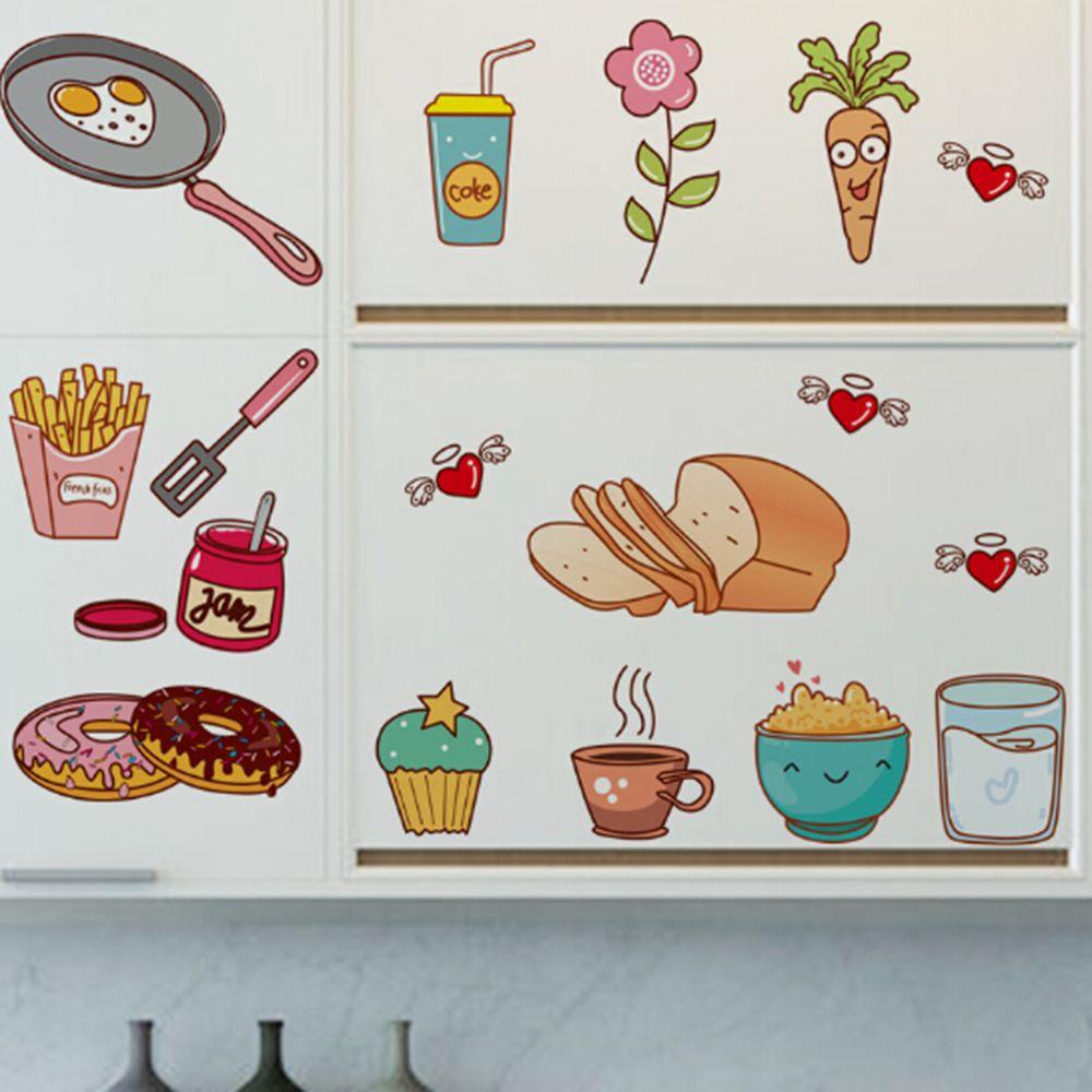 Sticker Dán Tường Chống Thấm Nước Tự Dính Họa Tiết Thực Phẩm