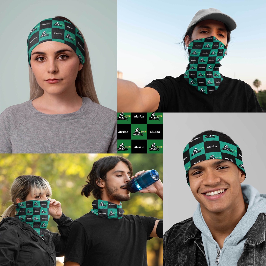 Khăn quàng kiêm khẩu trang Bandana chống tia UV chống bụi tiện dụng cho hoạt động thể thao ngoài trời