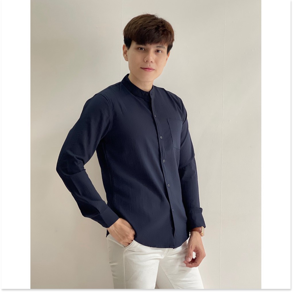 ÁO SƠ MI ĐŨI TAY DÀI,CO TÚI,HOA TIẾT TRƠN NHƯNG KHÔNG KÉM PHẦN SANG TRỌNG THỜI TRANG MỚI KME