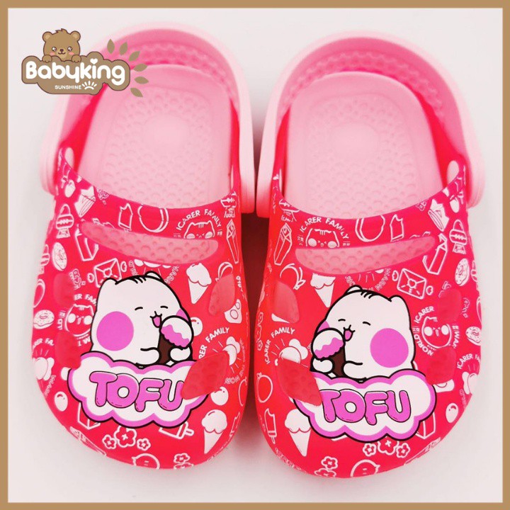 Dép crocs TOFU Aiueo Nhật Bản, giày tập đi,giày sandal,giày nhựa được làm bằng 18 cái núm ty silicone cao cấp