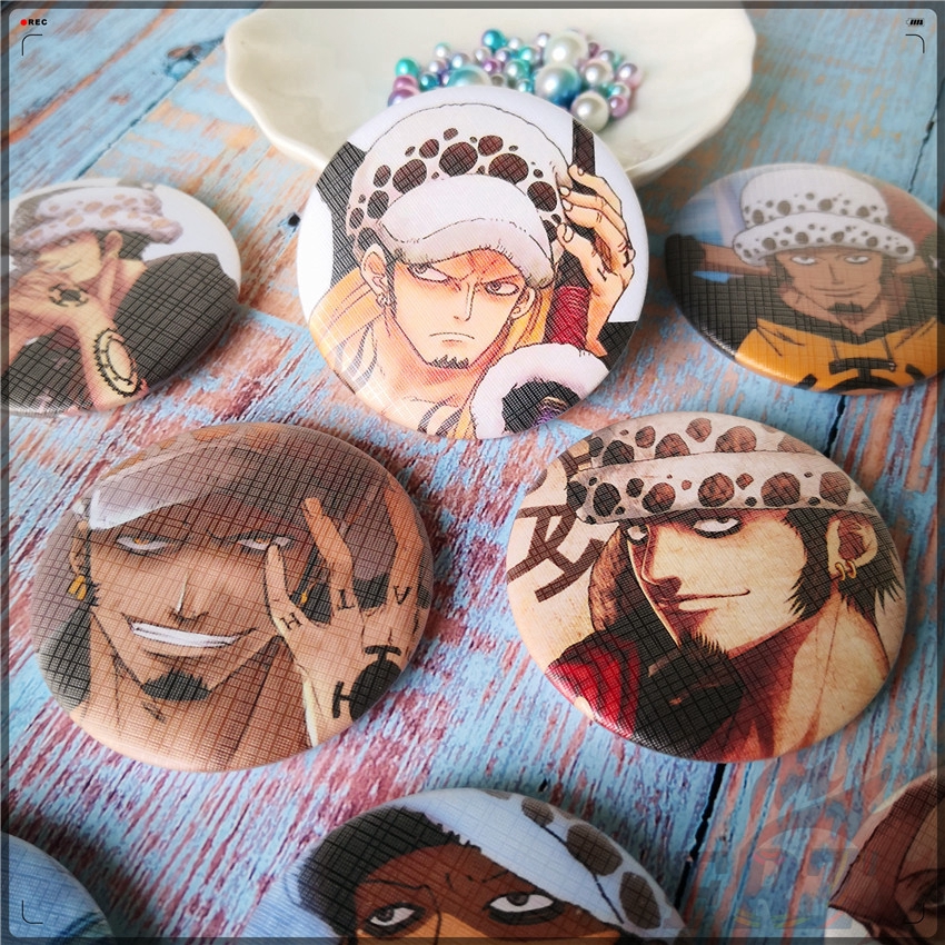 Huy hiệu sưu tầm nhân vật One Piece 07: Trafalgar Law - cosplay Anime 58mm cho quần áo balo