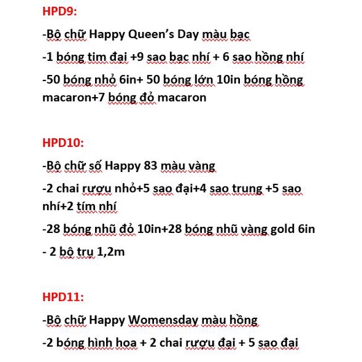 SET BÓNG HAPPY WOMENS DAY NGÀY 8/3 (Bao gồm bơm và Keo dán)