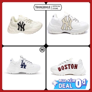 Giày Thể Thao Sneakers MLB Đế Độn 4p Nam Nữ chữ NY, chữ Boston đế 5cm