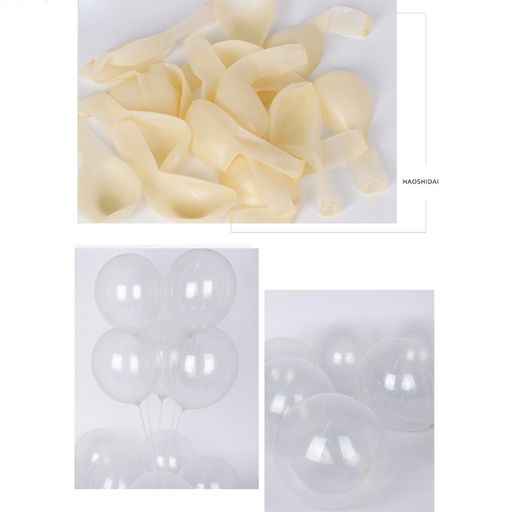Bộ 10 cái bong bóng latex trong suốt 12 inch 2.8g dùng cho trang trí tiệc