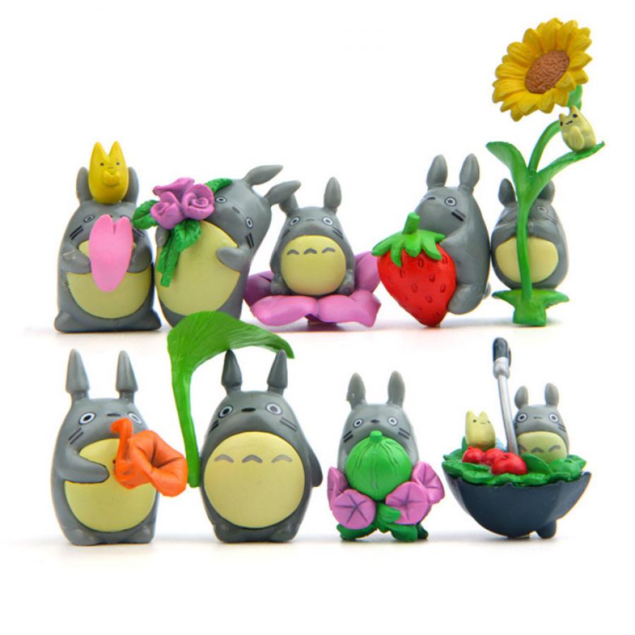 Bộ 9 Mô Hình Totoro Dùng Trang Trí Tiểu Cảnh / Nhà Búp Bê
