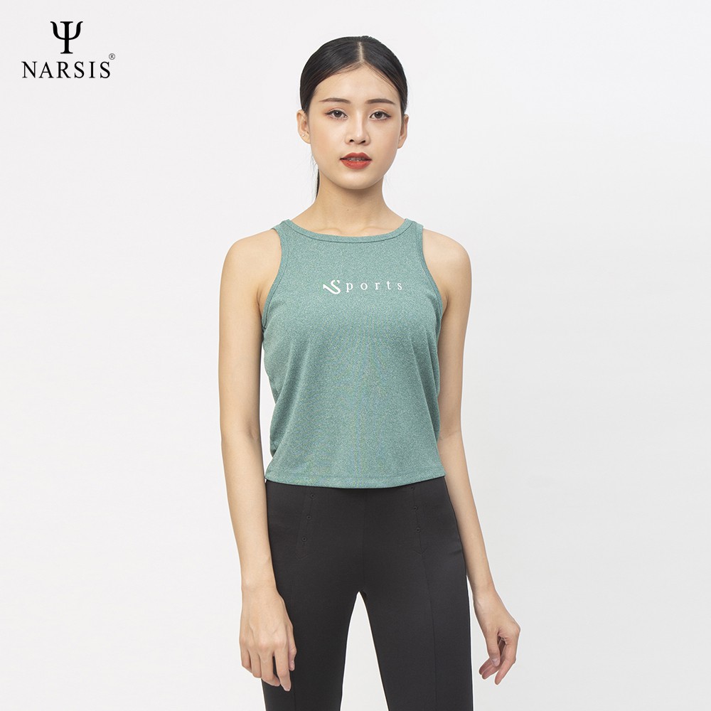 Áo thun ba lỗ nữ Narsis L0055 màu xanh lá cây