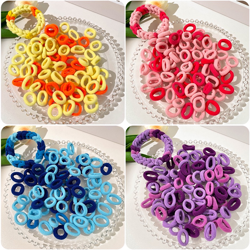 Dây Buộc Tóc Co Giãn Tốt Không Đau Màu Sắc Phong Cách Hàn Quốc Cho Bé