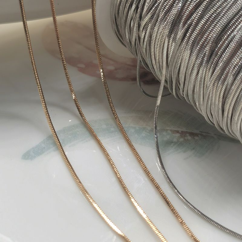 Dây Chuyền Đồng Mạ Vàng/Bạc 1m Đính Vỏ Sò Hình Vuông Tự Làm Trang Sức Đơn Giản