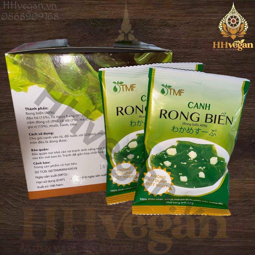 Canh rong biển ăn liền Tâm Minh - 1 hộp 10 gói - 1 gói 5.5g - Thực phẩm chay dưỡng sinh - Thực phẩm chay bổ sung vitamin