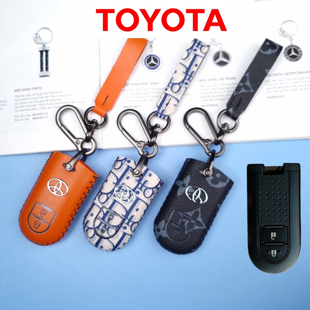 Bọc chìa khóa toyota rush,Bao da chìa khóa toyota wigo ( MÓC D )