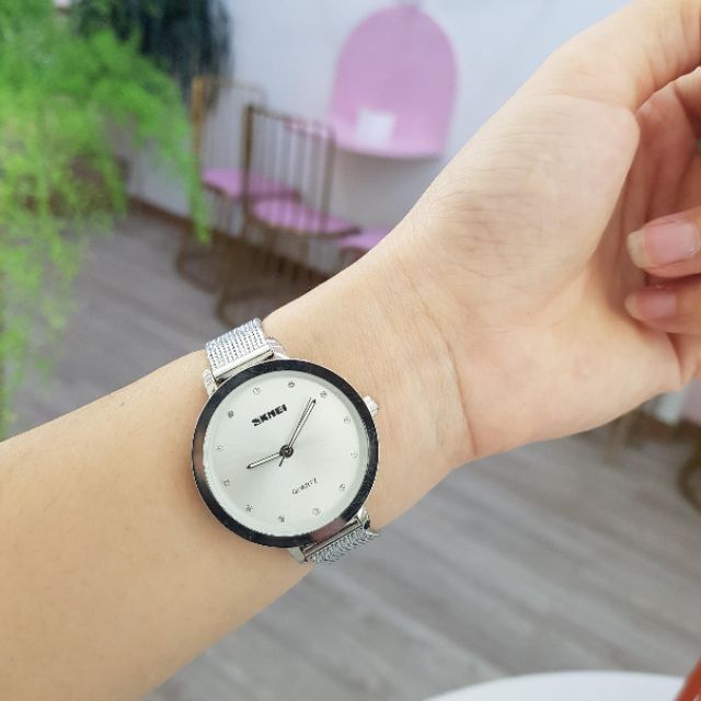 Đồng hồ nữ Skmei chính hãng thời trang dây thép lụa cao cấp Tony Watch 68