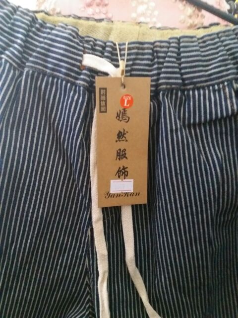 Quần kaki thêu hoa lưng thun nhập khẩu cao cấp | BigBuy360 - bigbuy360.vn