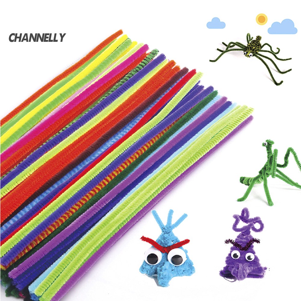 Set 100 dây kẽm nhung nhiều màu sắc dùng để tạo hình sáng tạo độc đáo cho bé