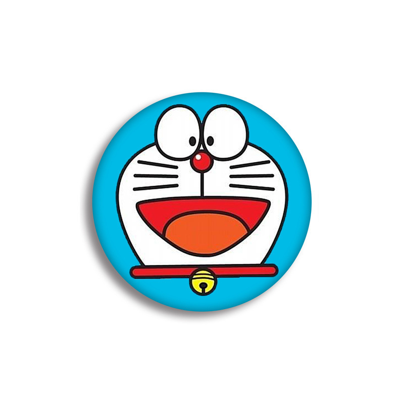 Huy Hiệu Cài Áo 58mm Hình Mèo Doraemon Dễ Thương