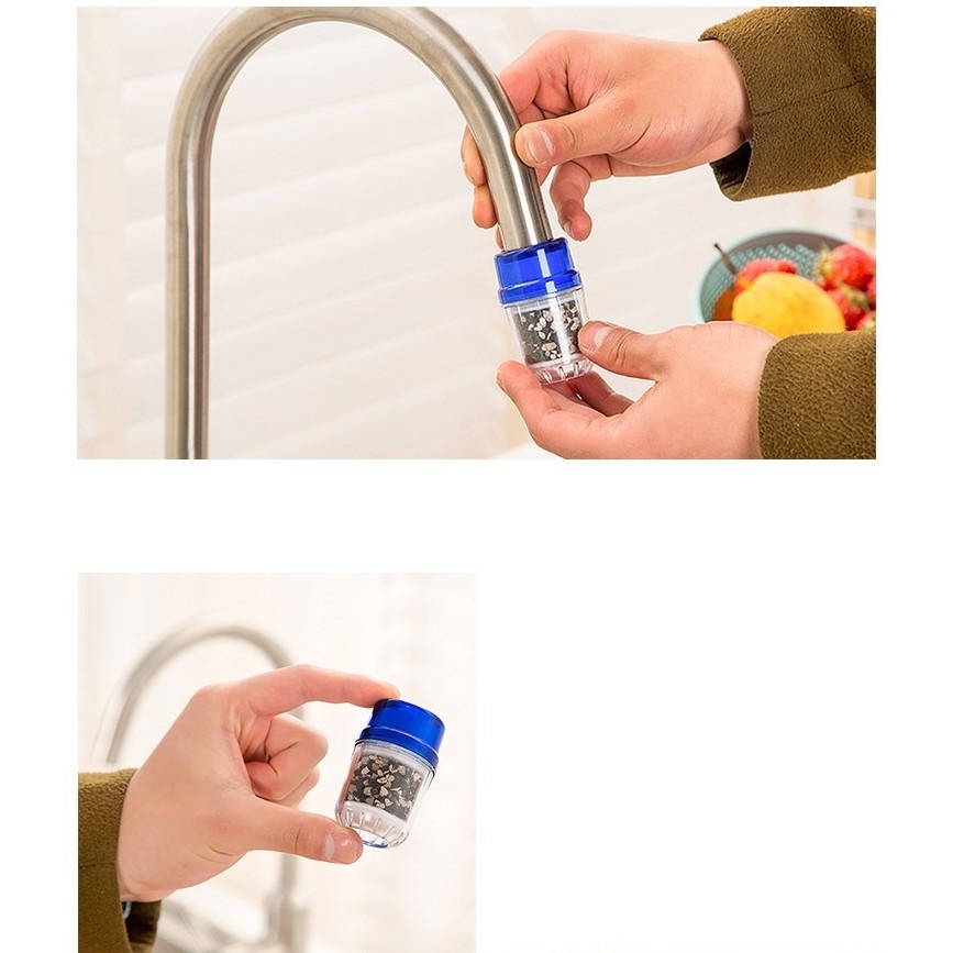 [Tổng Kho Sỉ] Đầu Lọc Nước Trực Tiếp Tại Vòi ĐÁ VÔI - Lọc Cặn Bẩn, Khử Mùi - Đầu Lọc Than Hoạt Tính