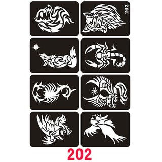 Khuôn vẽ hình xăm set như hình L12