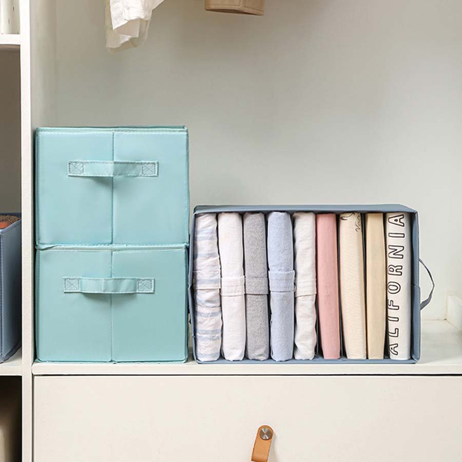Hộp Đựng Quần Áo Chia Ngăn, Thùng Đựng Quần Áo 9 Ngăn Gấp Gọn, Vải Chống Mốc P070