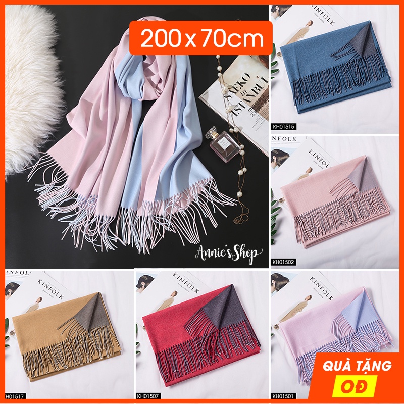 Khăn choàng cổ cashmere 2 mặt mềm mịn cao cấp sang trọng tinh tế HOT Best seller KH015