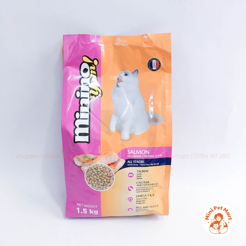 Thức ăn hạt cho mèo trưởng thành MININO YUM 1,5kg