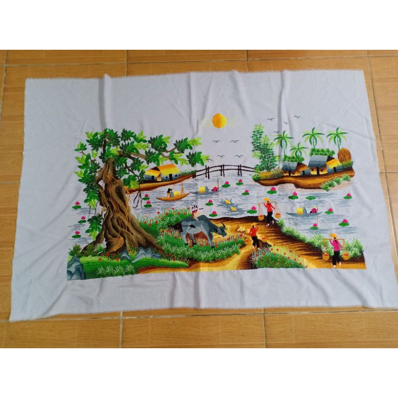 Tranh thêu sẵn chưa khung  1m10*70