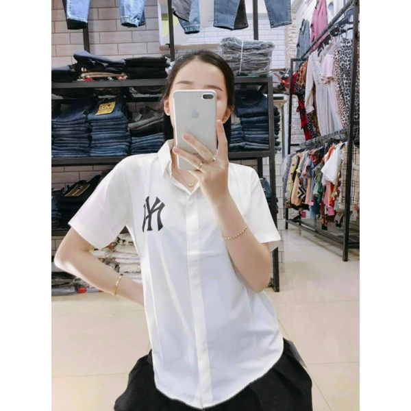 [ SP BÁN CHẠY] ÁO SƠ MI NỮ TAY NGẮN_MÀU ĐEN_MÀU TRẮNG_2 TÚI HỘP LS18521