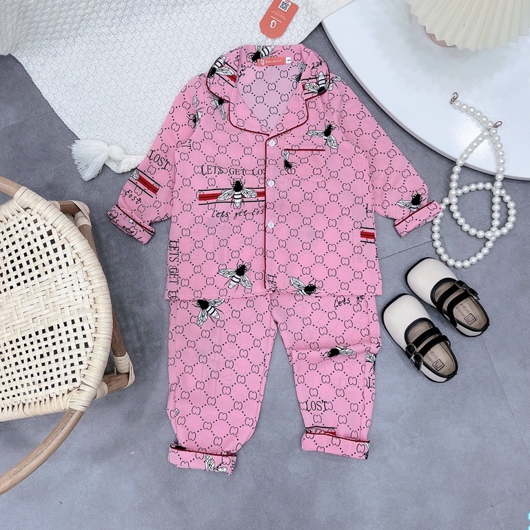 (12-42kg) Bộ Ngủ Pijama Lụa Mango Dài Tay Dành Cho Bé Gái - Chất Lụa Thoáng Mát, Họa Tiết Siêu Xinh - Babimama - BPN67