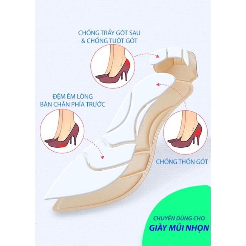 LÓT GIÀY CHỐNG ĐAU, CHỐNG RỘNG CHO GIÀY GÓT NHỌN