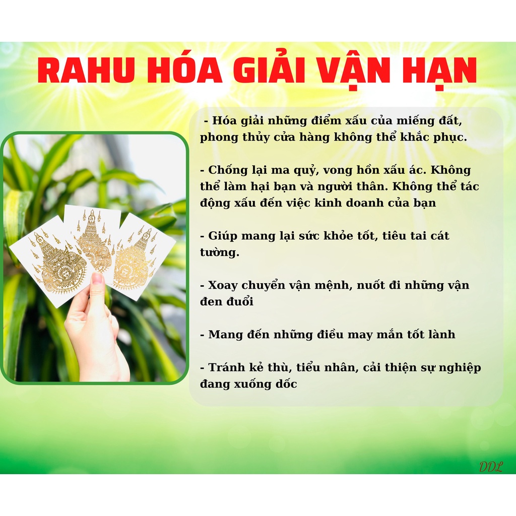 Linh phù Thái Lan Rahu giải xui để dán laptop , điện thoại cầu may mắn, tài lộc