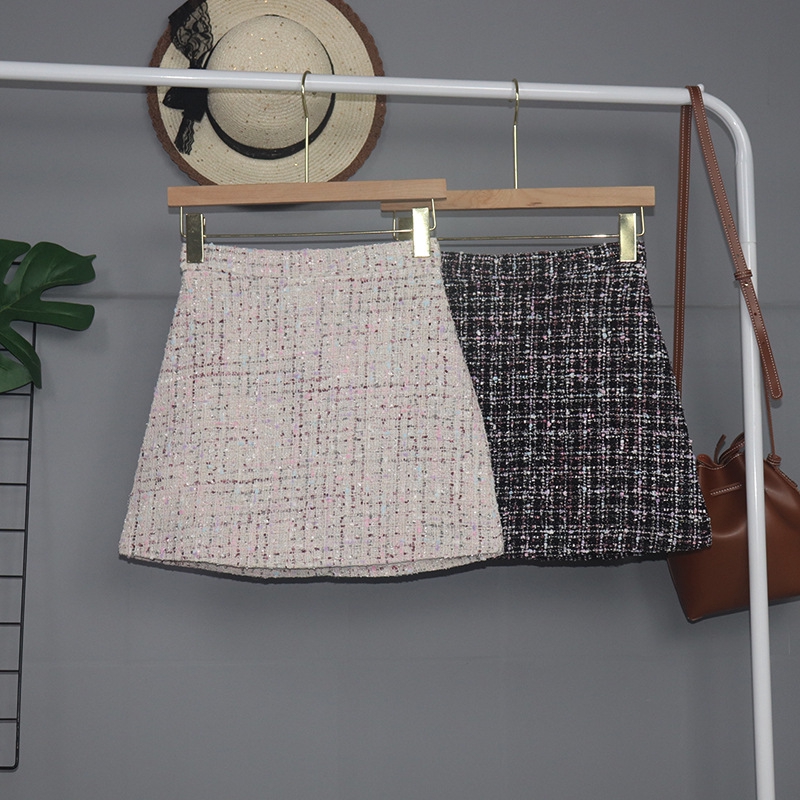 ENCOUNTER Women's Skirt Korean High Waist Thin Tweed Bag Hip | BigBuy360 - bigbuy360.vn