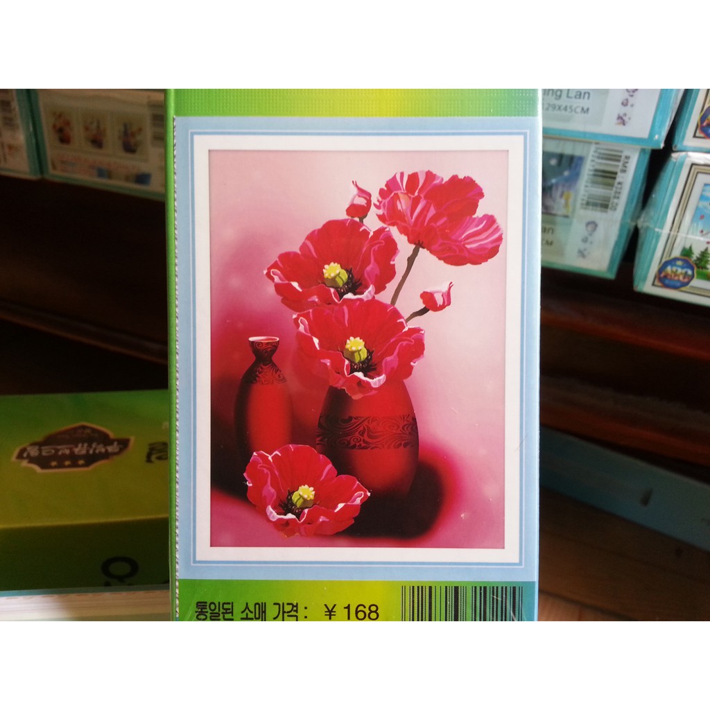 Tranh đính đá bình hoa H155