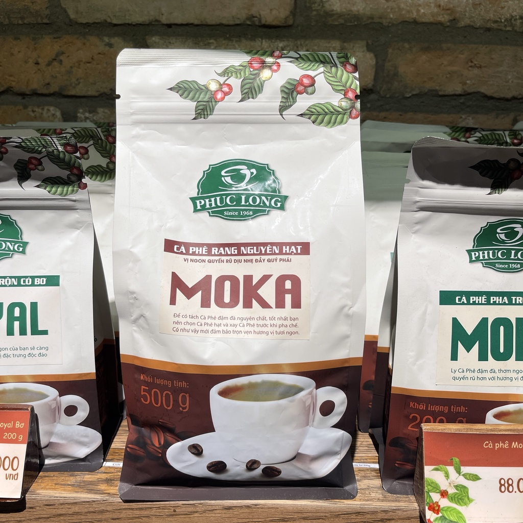 Cà Phê Moka Không Bơ Phúc Long 200g 500g Đủ cỡ Date mới