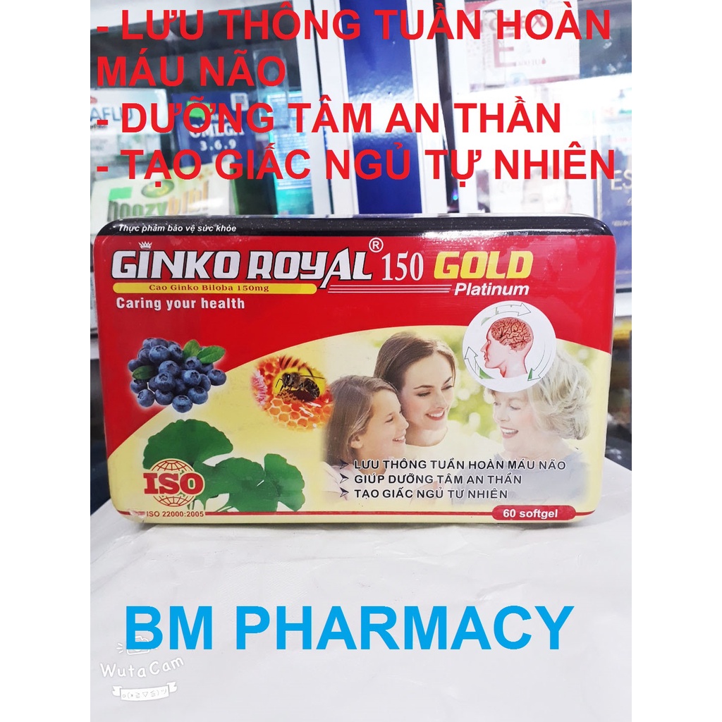 (CHÍNH HÃNG) Viên bổ não GINKO ROYAL 150 GOLD, giúp dưỡng tâm an thần, tạo giấc ngủ tự nhiên, tăng cường tuần hoàn não