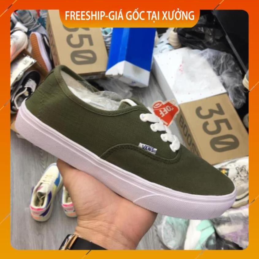 [Bran] [Video+ảnh thật] Giày Sneaker Van Classic Cổ Thấp Xanh rêu fullbox ! ✔️ [ NEW ] . . Hàng Chuẩn . ↯ !!! .