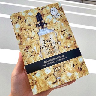 Hộp 10 Mặt nạ giấy Đá Lạnh Vàng 24K Goldzan