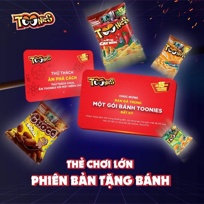 Bánh snack TOONIES phiên bản vũ trụ ảo VEARSE gói 32g