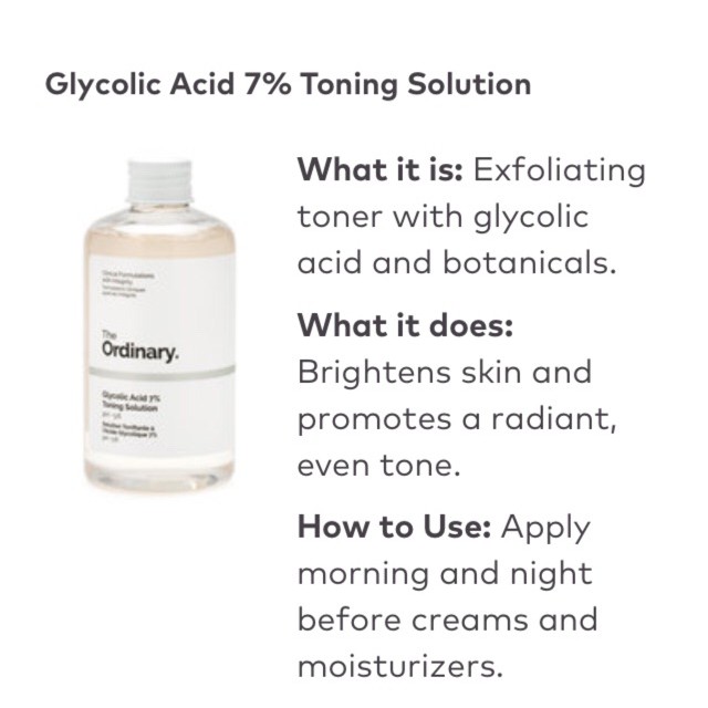 Toner The Ordinary tẩy da chết - The Ordinary Acid Glycolic Acid 7% Toning Solution 240ml