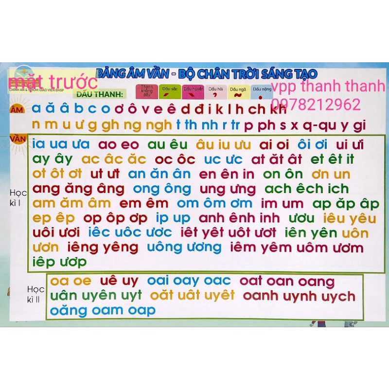 Bảng âm vần + phép cộng, trừ trong phạm vi 10 bộ Chân trời sáng tạo+ Kết nối tri thức+ Cánh diều