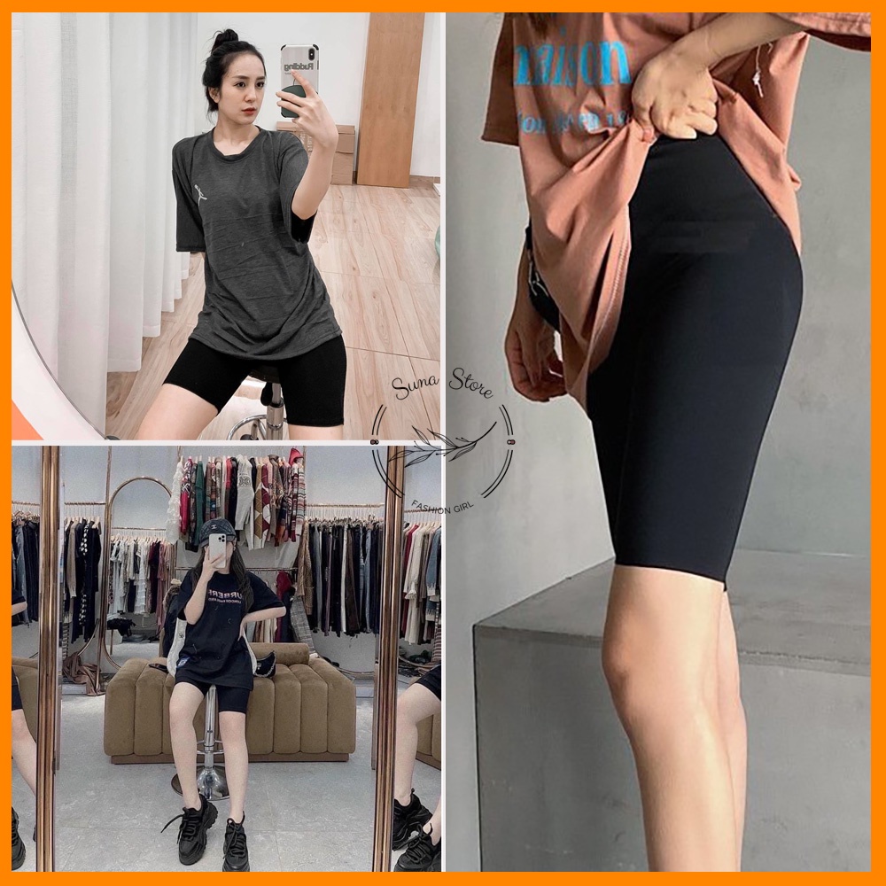 Quần legging đùi nữ nâng mông cạp cao, Quần legging lửng nữ SUNA FASHION bigsize từ 40 - 65kg | BigBuy360 - bigbuy360.vn