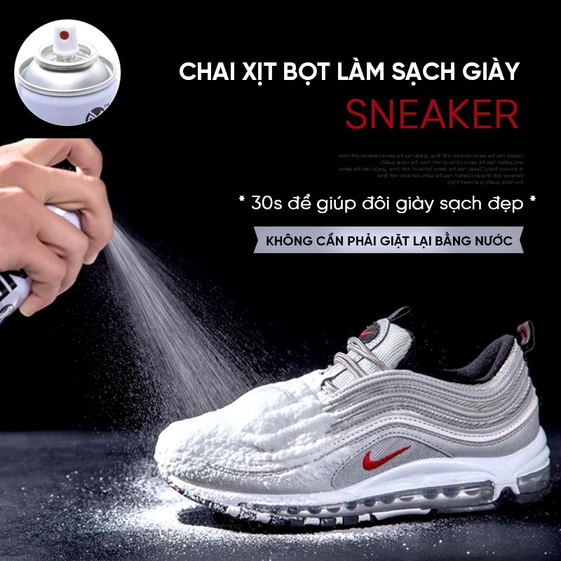 Chai xịt bọt làm sạch giày/xịt giày chống thấm sneaker