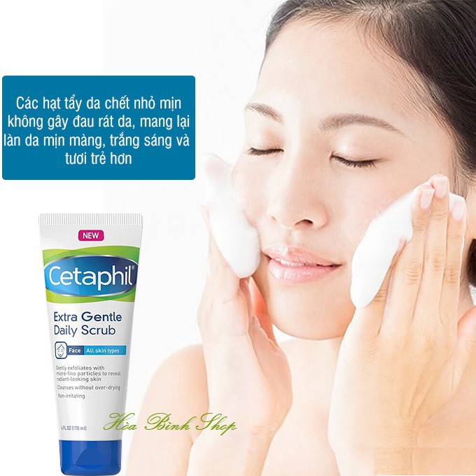 Sữa rửa mặt tẩy tế bào chết dịu nhẹ Cetaphil Extra Gentle Daily Scrub 178ml _Hàng Mỹ