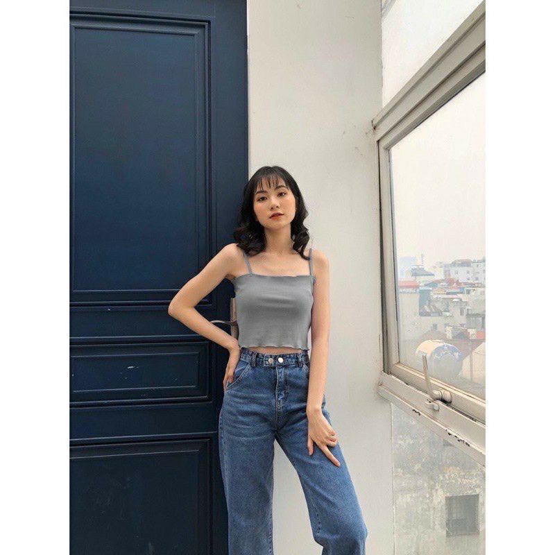 Áo Nữ - Áo Hai Dây Cuốn Biên - Thời Trang Nữ AnAn - CRT18 | BigBuy360 - bigbuy360.vn