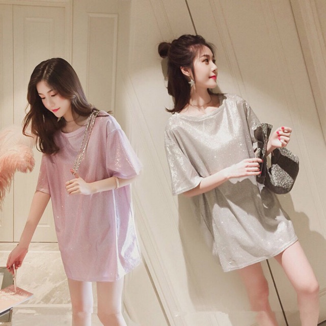 Áo bling bling lấp lánh( có sẵn hồng), có video ảnh thật