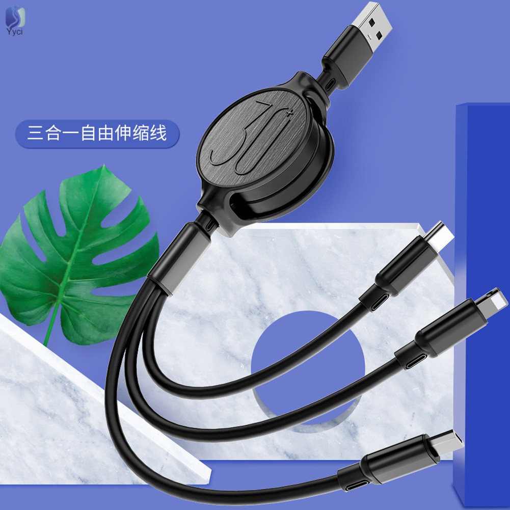 VN Cáp Sạc Dữ Liệu Micro Usb Loại C 3 Trong 1 Đa Năng